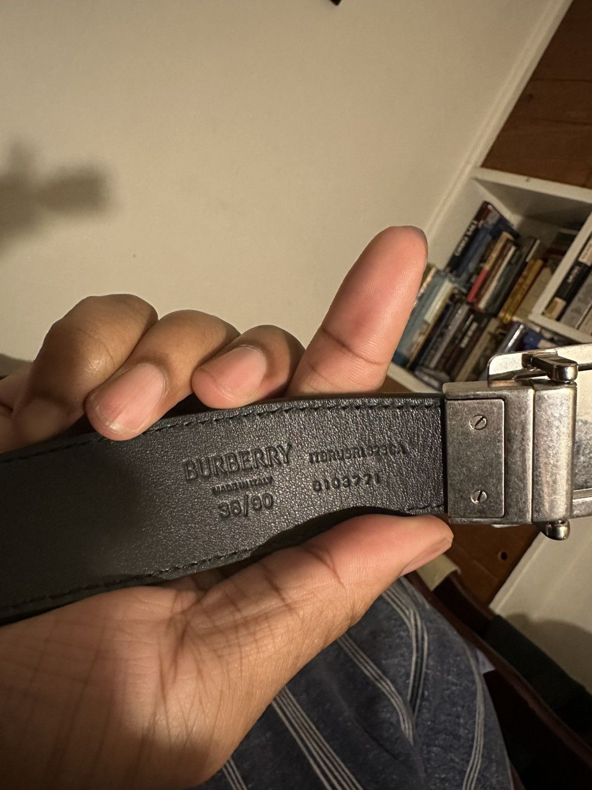 Burberry Burberry Belt (Reversible Check B Cut Belt) Size 36 - 4 Thumbnail
