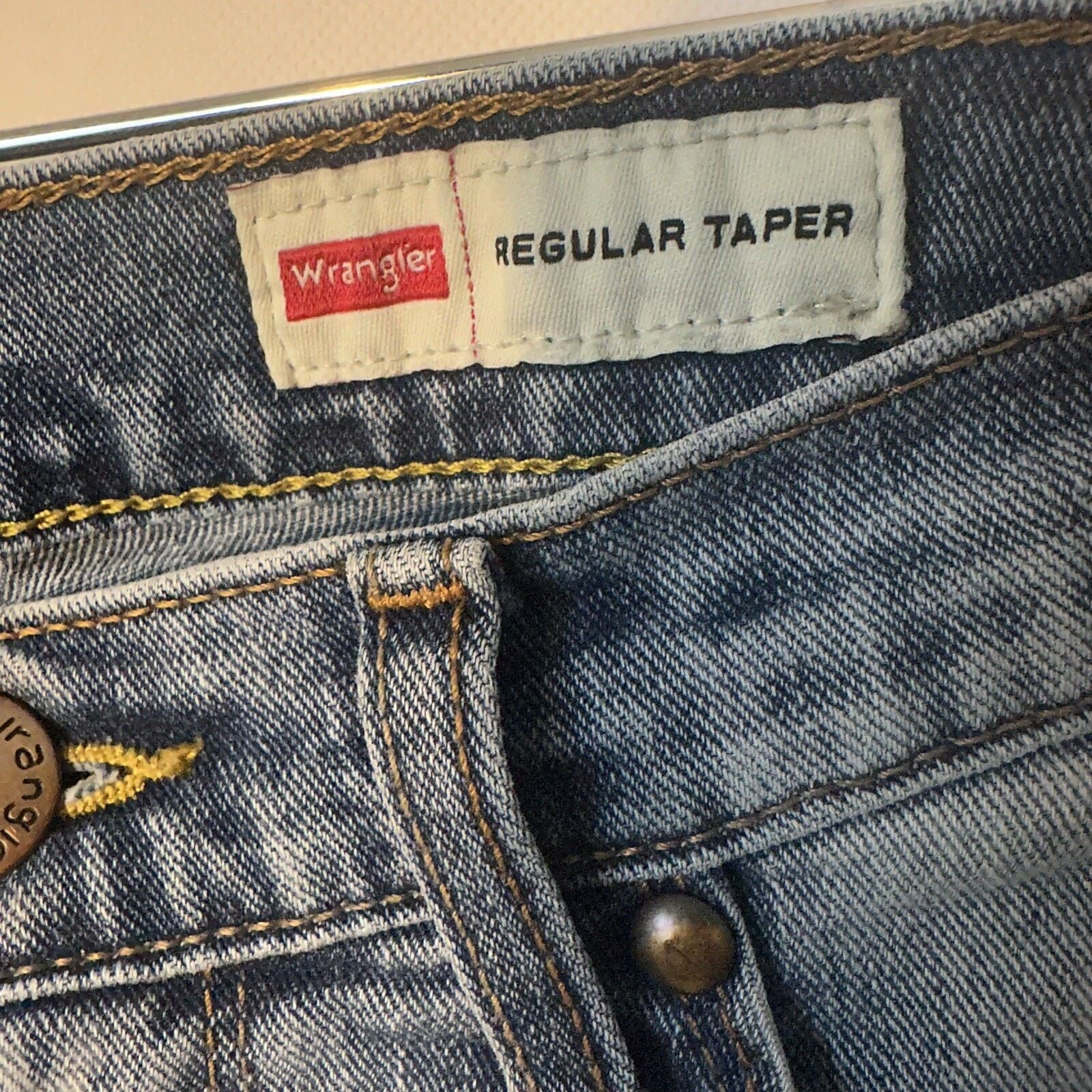 Wrangler Wrangler Jeans Tapered Blue Regular Stretch Western Denim Size US 30 / EU 46 - 3 Thumbnail