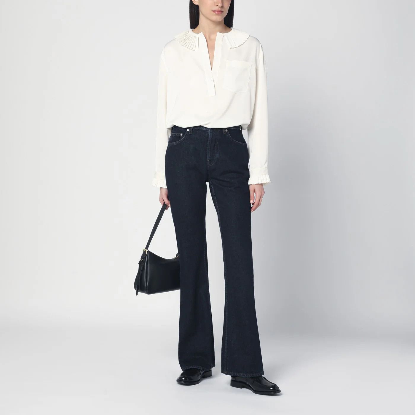 Burberry o1d2blof0426 Flared Jeans in Dark Blue Size 28" / US 6 / IT 42 - 2 Thumbnail
