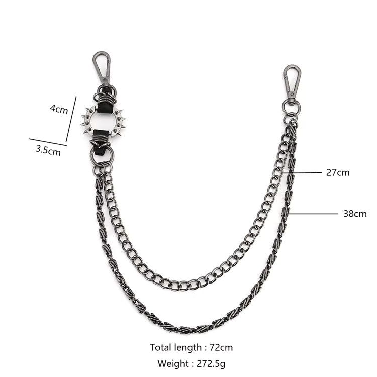 Jewelry Gothic Rock Pants Trousers Jean Wallet Waist Pant Chain Size ONE SIZE - 3 Thumbnail