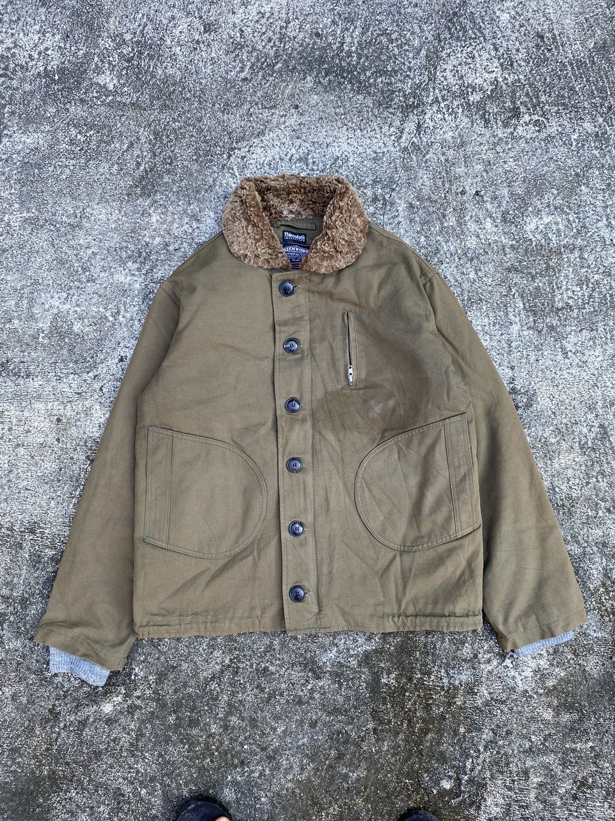 image of Frizmworks x Rrl Ralph Lauren Frimzwork N-1 Deck Jacket in Green, Men's (Size Medium)