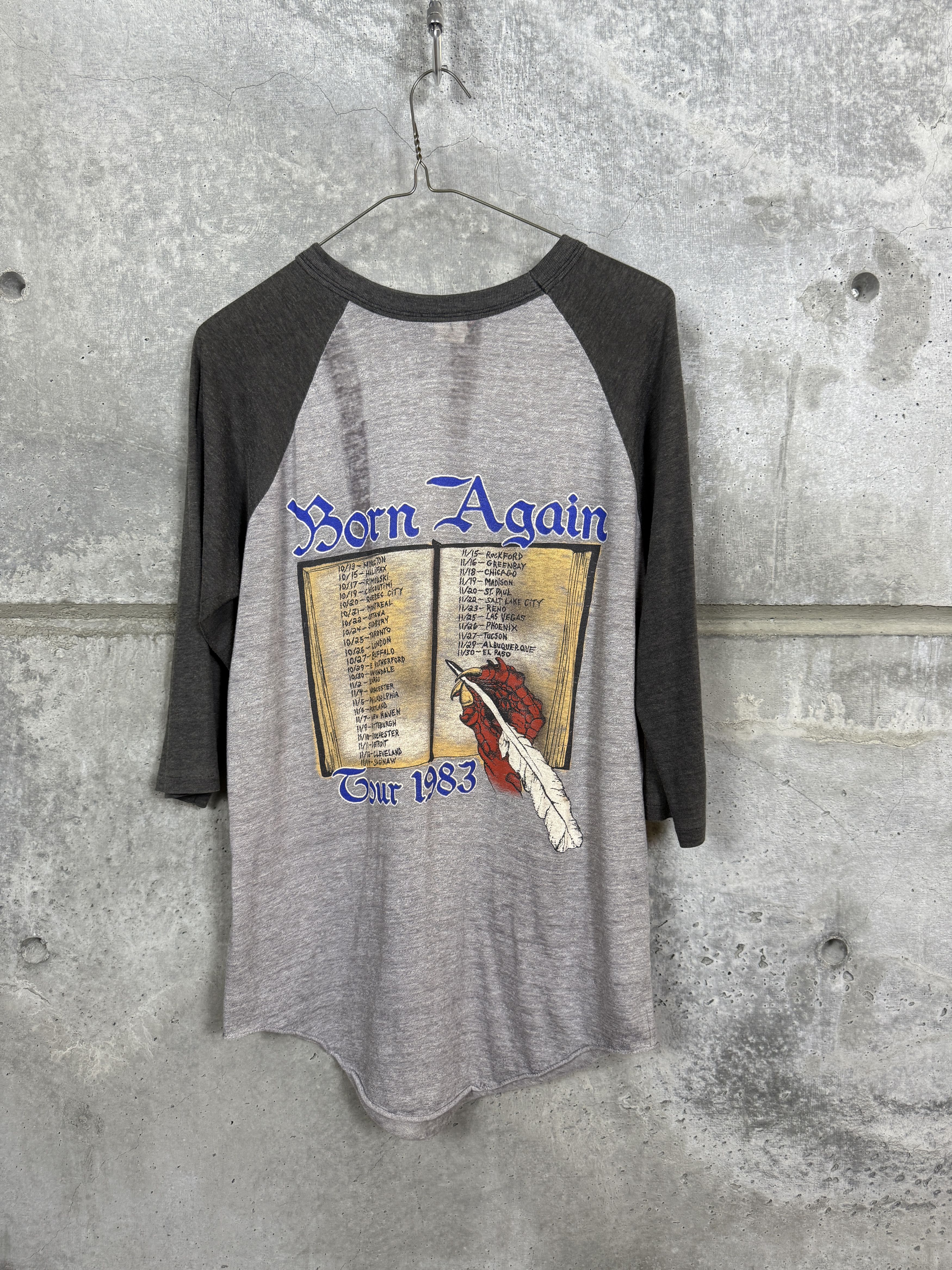 Black Sabbath Vintage Black Sabbath 1983 Born Again Tour Long Sleeve Tee Size US M / EU 48-50 / 2 - 3 Thumbnail