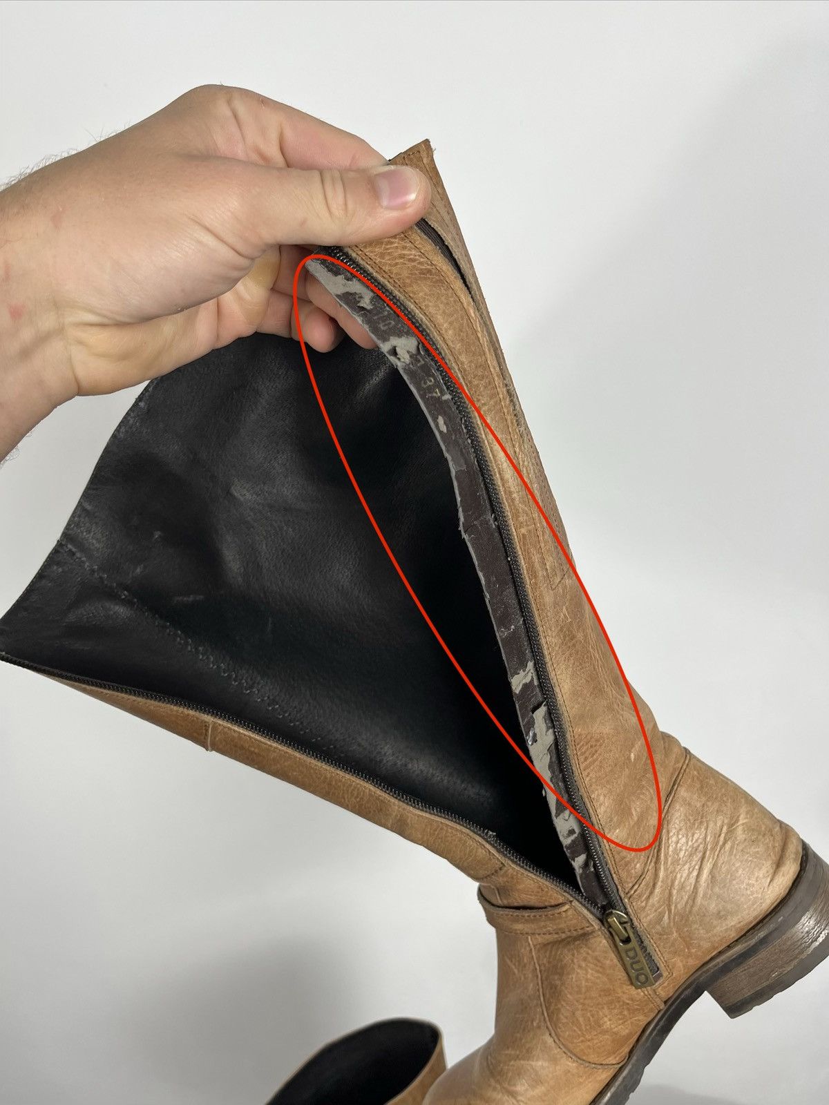 Other Brown Leather Tall Boots 37 Buckle Zip Riding Style Size US 6.5 / IT 36.5 - 15 Thumbnail