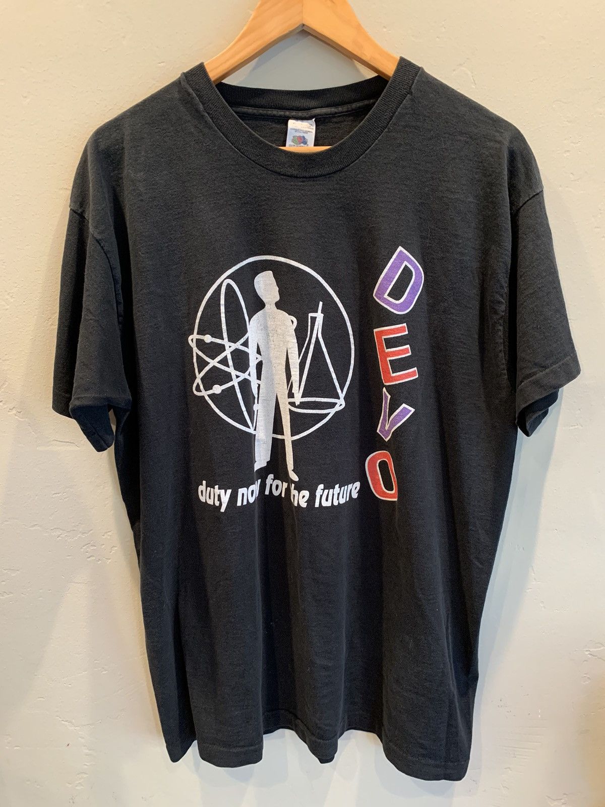 Band Tees *RARE* Vintage DEVO Duty Now For Future Single Stitch Shirt Size US XL / EU 56 / 4 - 1 Thumbnail