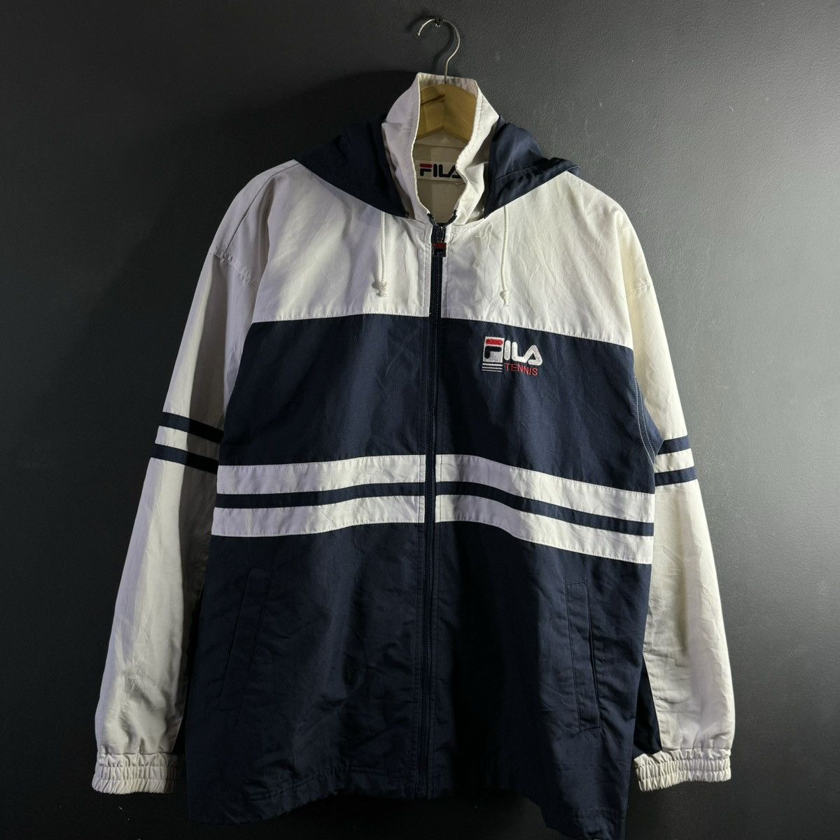Fila Vintage 1990's Fila Big Logo Windbreaker Size US M / EU 48-50 / 2 - 1 Thumbnail