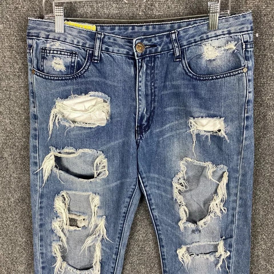 Other Machine Jeans Women's 31 Denim Ripped Ankle Light Wash Size 31" - 2 Thumbnail