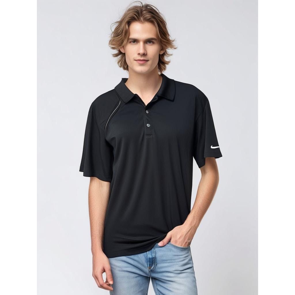 Nike Nike Men's XL Black Dri-Fit Polo Golf Shirt Short Sleeve Size US XL / EU 56 / 4 - 1 Thumbnail