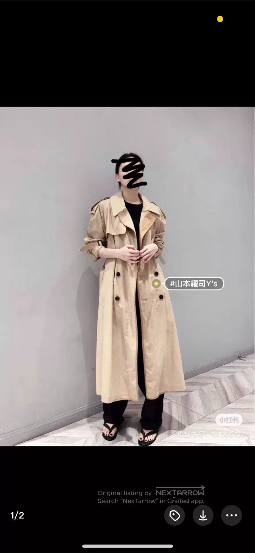 Y's Y's Yohji Yamamoto Trench Coat. Size M / US 6-8 / IT 42-44 - 2 Thumbnail