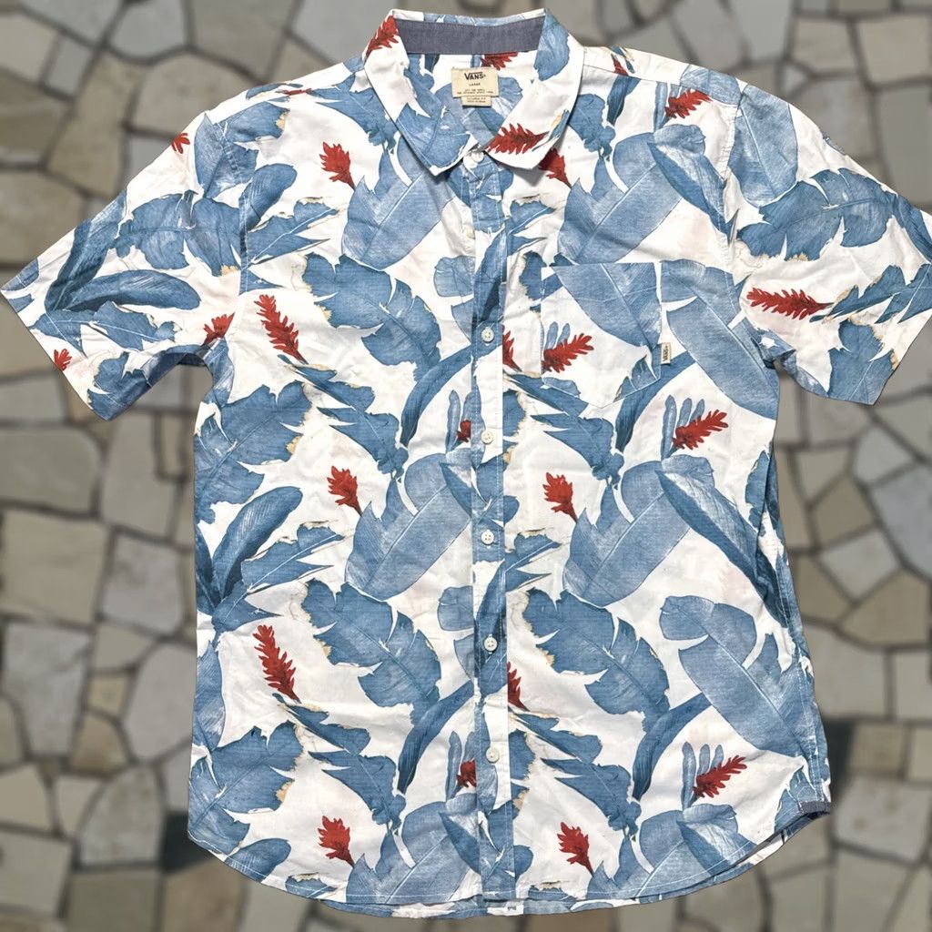 Vans VANS Button-Down Shirt Short Sleeve Hawaiian Multicolor L Large Mens C23 Size US 33 - 1 Thumbnail