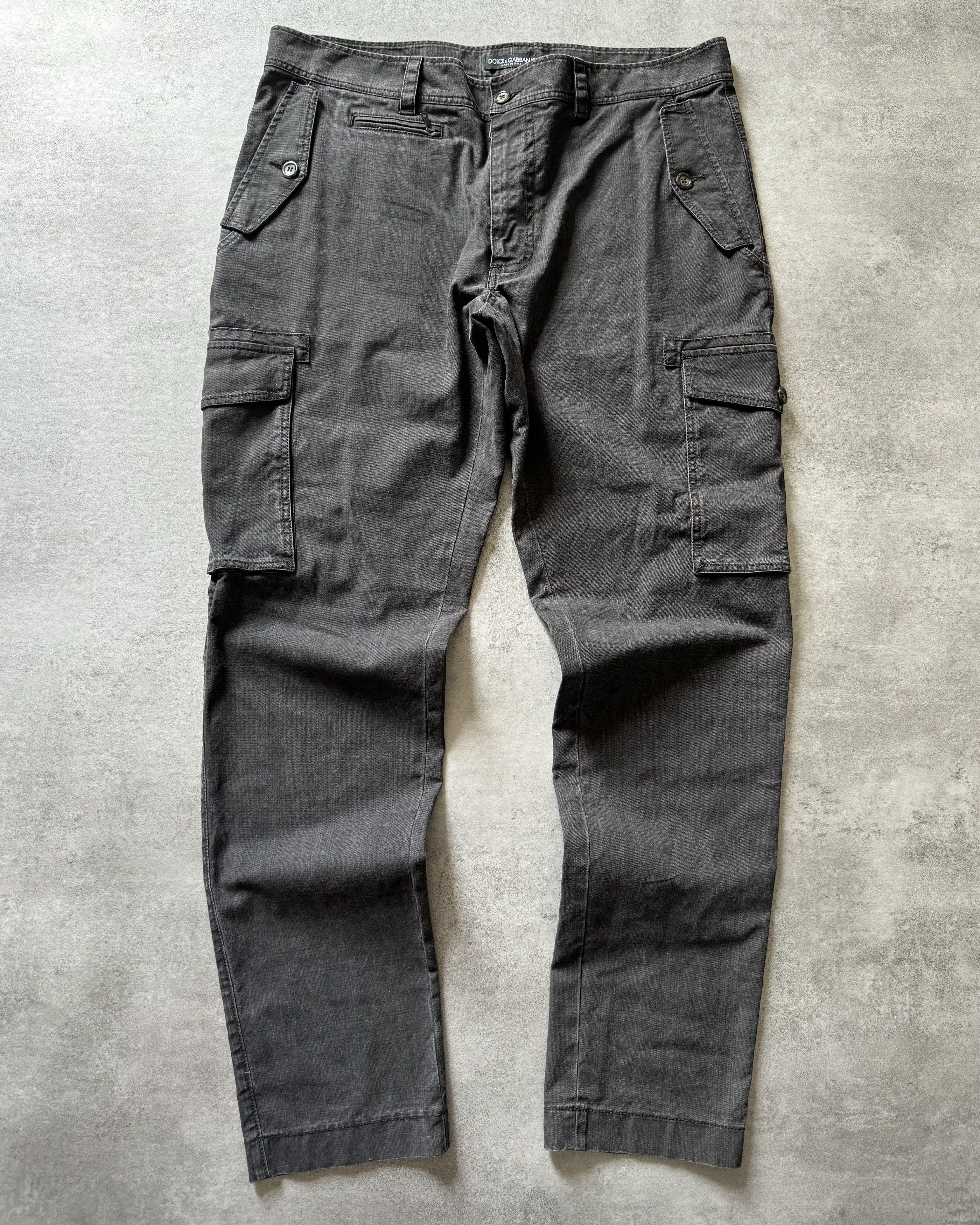 Image of Archival Clothing x Dolce Gabbana Aw2011 Dolce & Gabbana Premium Minimalist Cargo Pants in Grey (Si