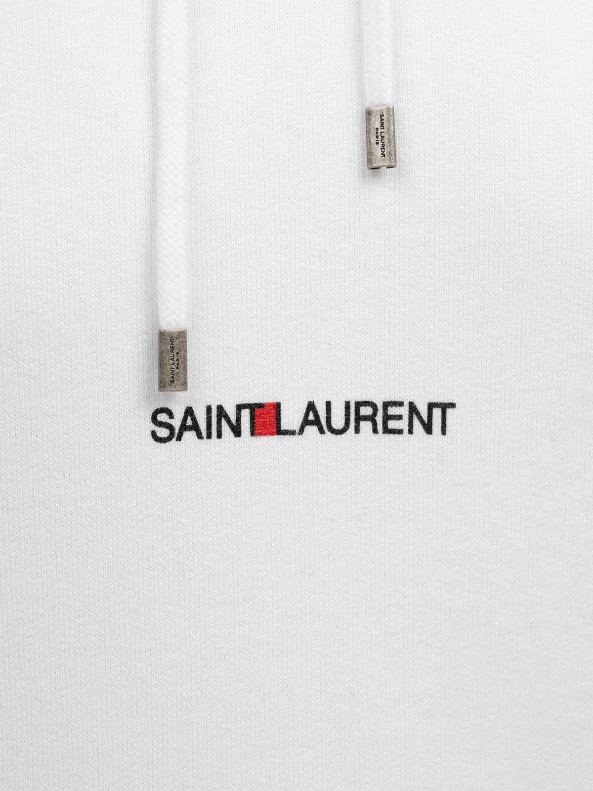 Saint Laurent Paris Saint Laurent logo white hoodie Size US S / EU 44-46 / 1 - 2 Thumbnail