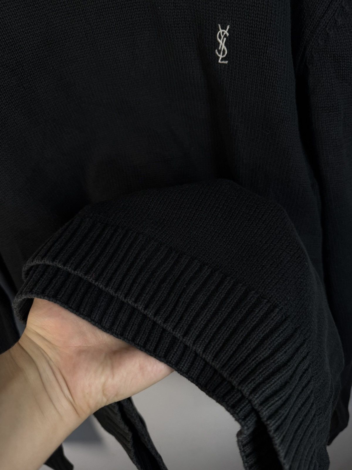 Yves Saint Laurent Black YSL Sweater Knit Size US XL / EU 56 / 4 - 11 Thumbnail