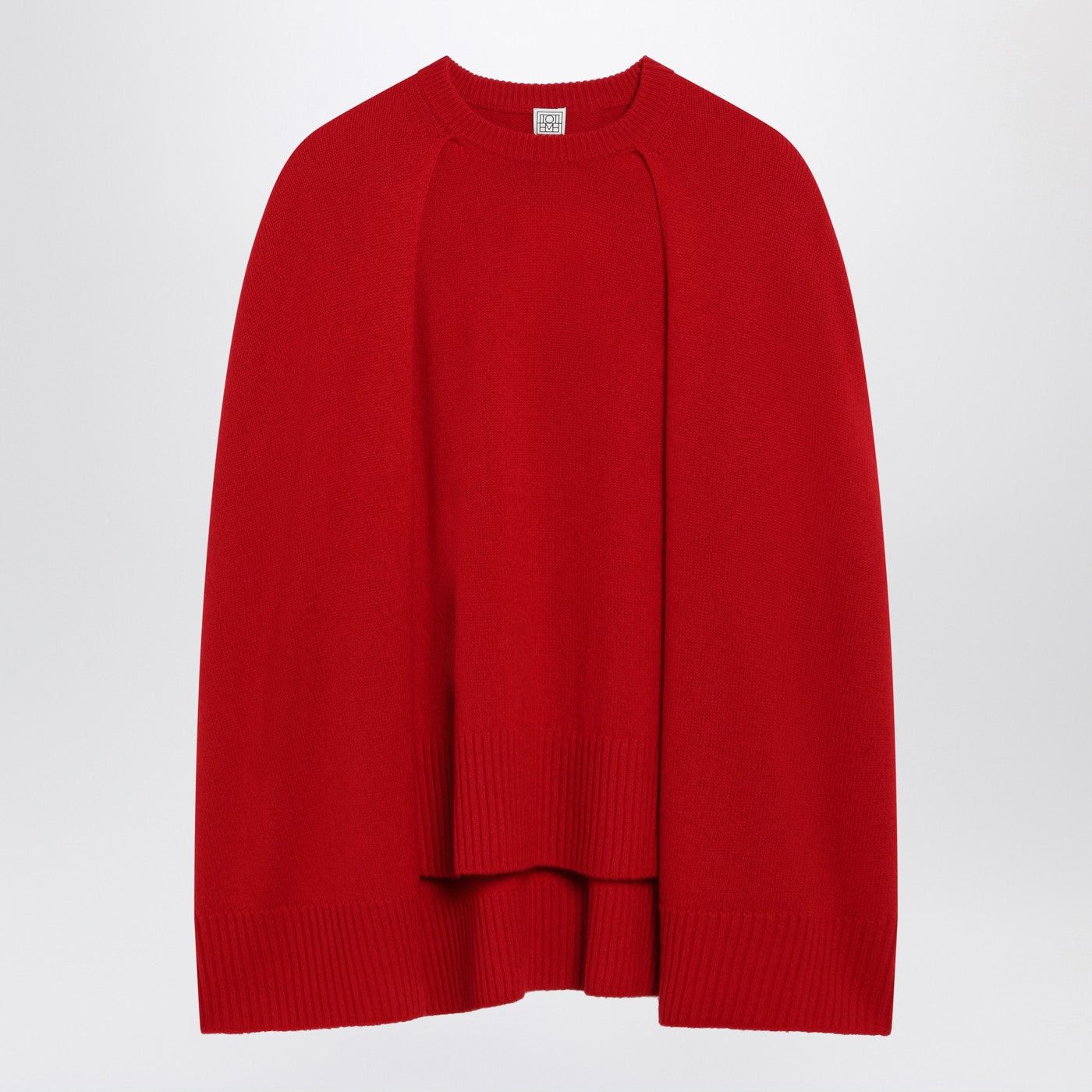 Toteme Toteme Red Cashmere Cape Sweater Size XS / US 0-2 / IT 36-38 - 1 Thumbnail