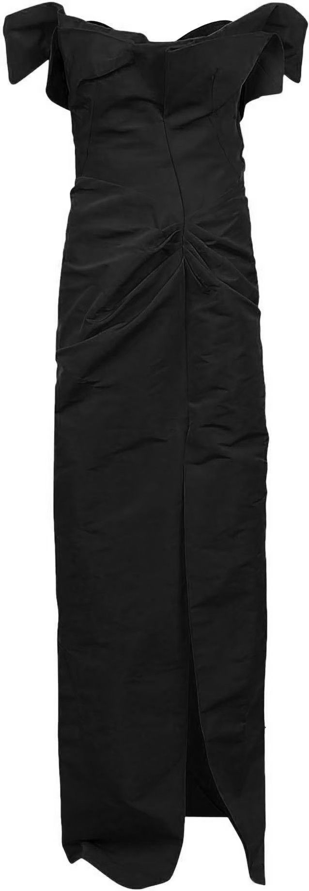 image of Alexander Mcqueen Mcqueen Gothic Voluminous Asymmetrical Black Maxi Dress, Women's (Size XS)