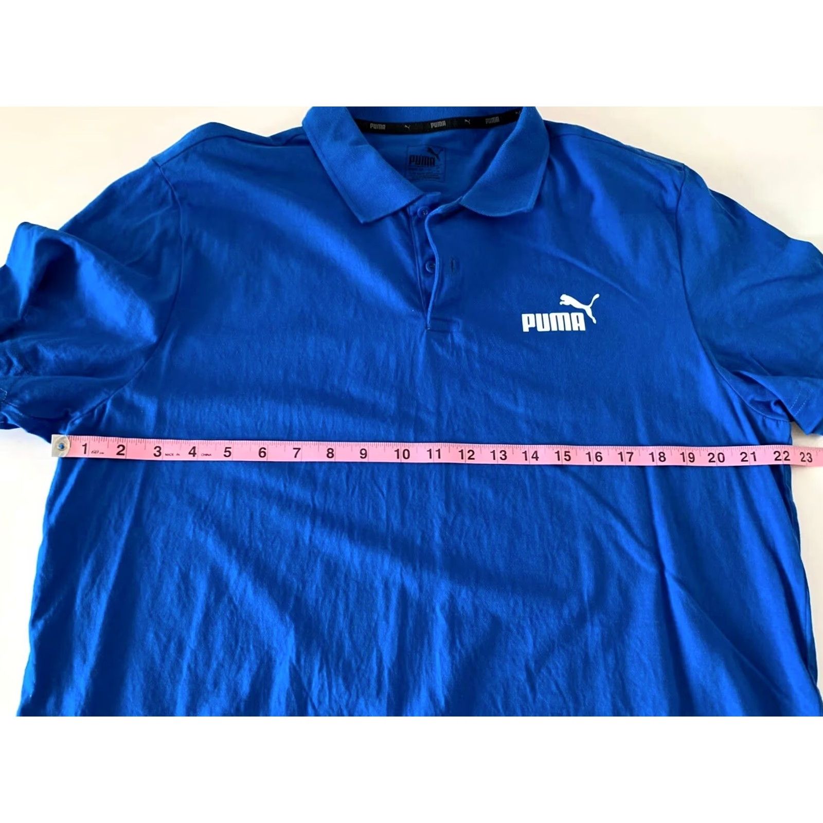 Puma Puma Polo Shirt Mens XL Short Sleeve Blue Solid Polo Shirt Mens XL Blue Puma Short Sleeve Polo Shirt Size US XL / EU 56 / 4 - 4 Thumbnail