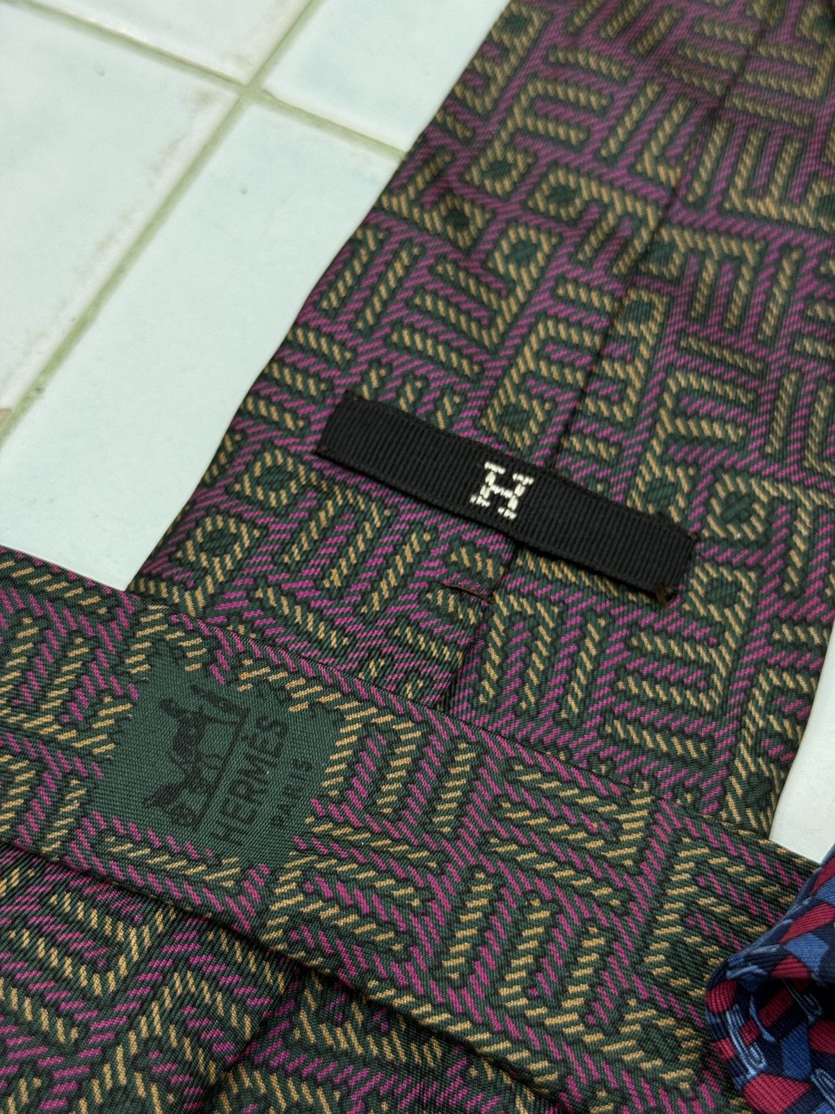 Hermes 🔥🔥🔥ARCHIVE HERMES & CHANEL NECKTIE Size ONE SIZE - 3 Thumbnail