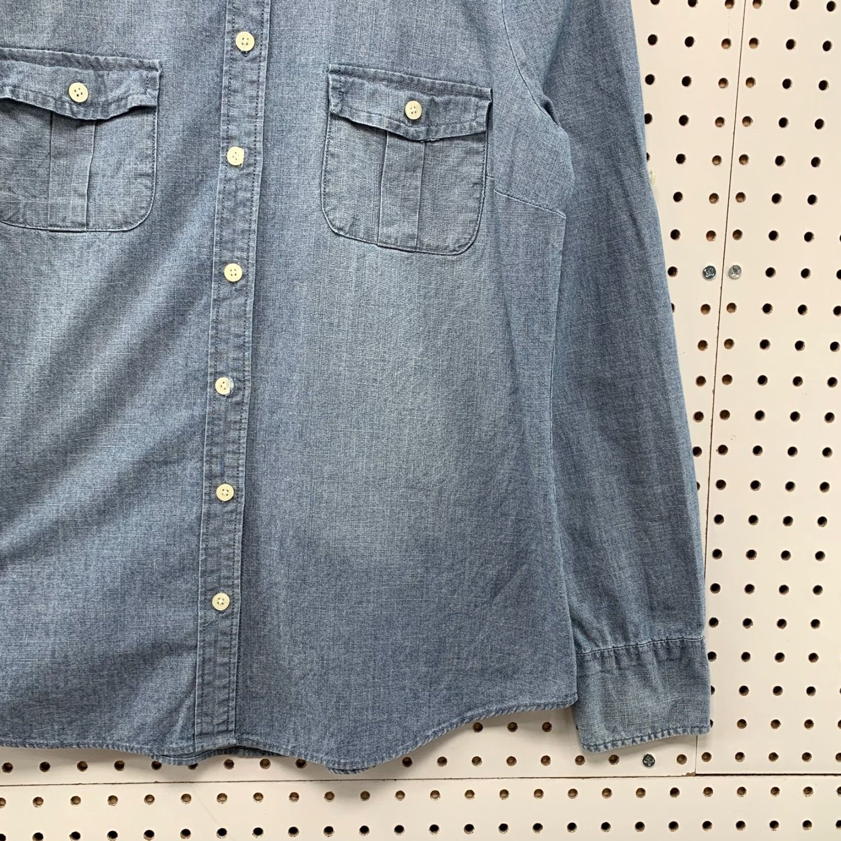 J.Crew J CREW Button-Up Shirt Womens Small Blue Denim Long Sleeve Retro Regular Size S / US 4 / IT 40 - 7 Thumbnail