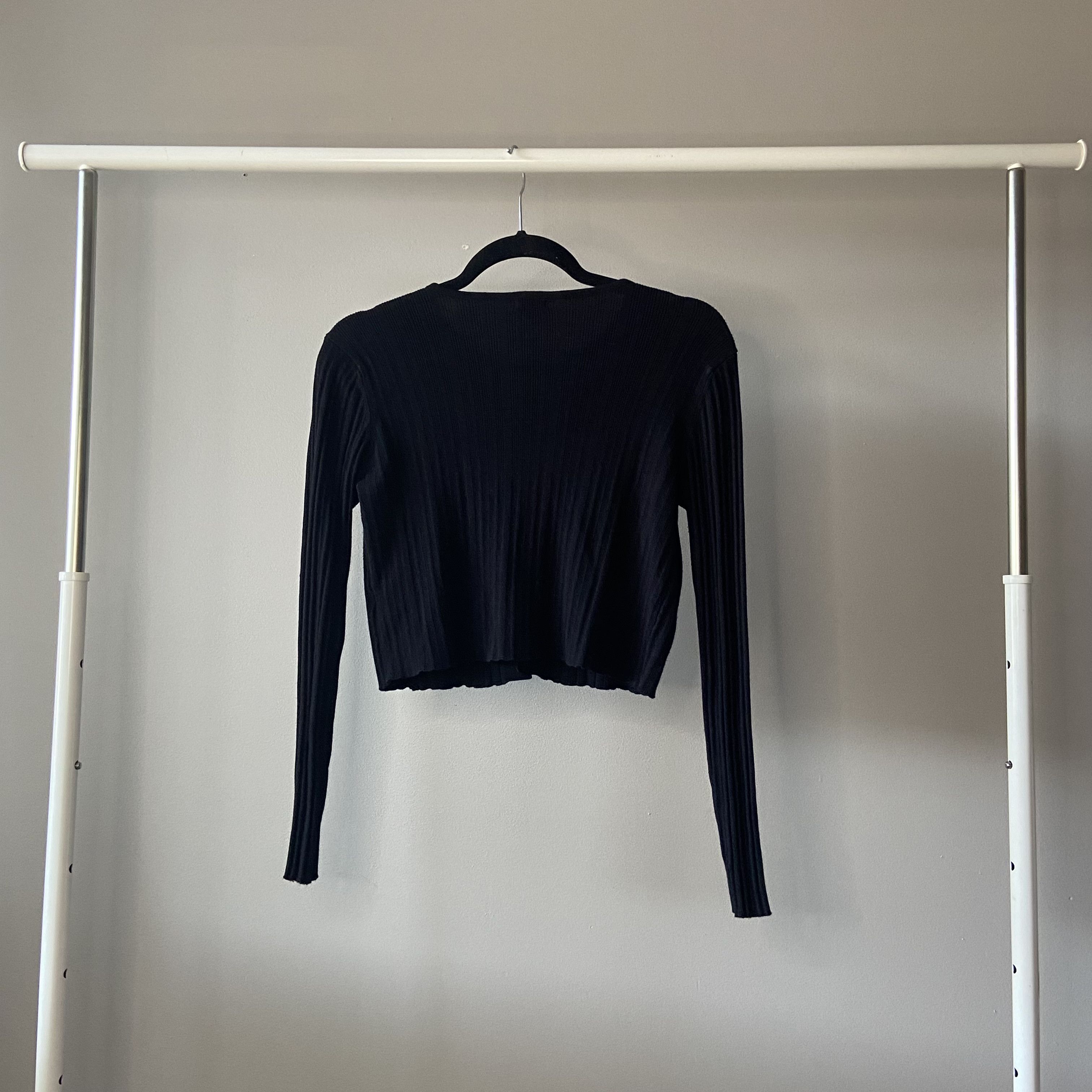 Garage LONG SLEEVE CROPPED CARDIGAN BUTTON UP Size L / US 10 / IT 46 - 2 Thumbnail