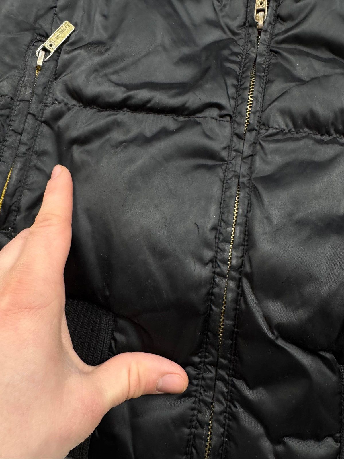 Other Vintage Yishion Black Puffer Jacket Hooded Zip Up Coat Size M / US 6-8 / IT 42-44 - 5 Thumbnail
