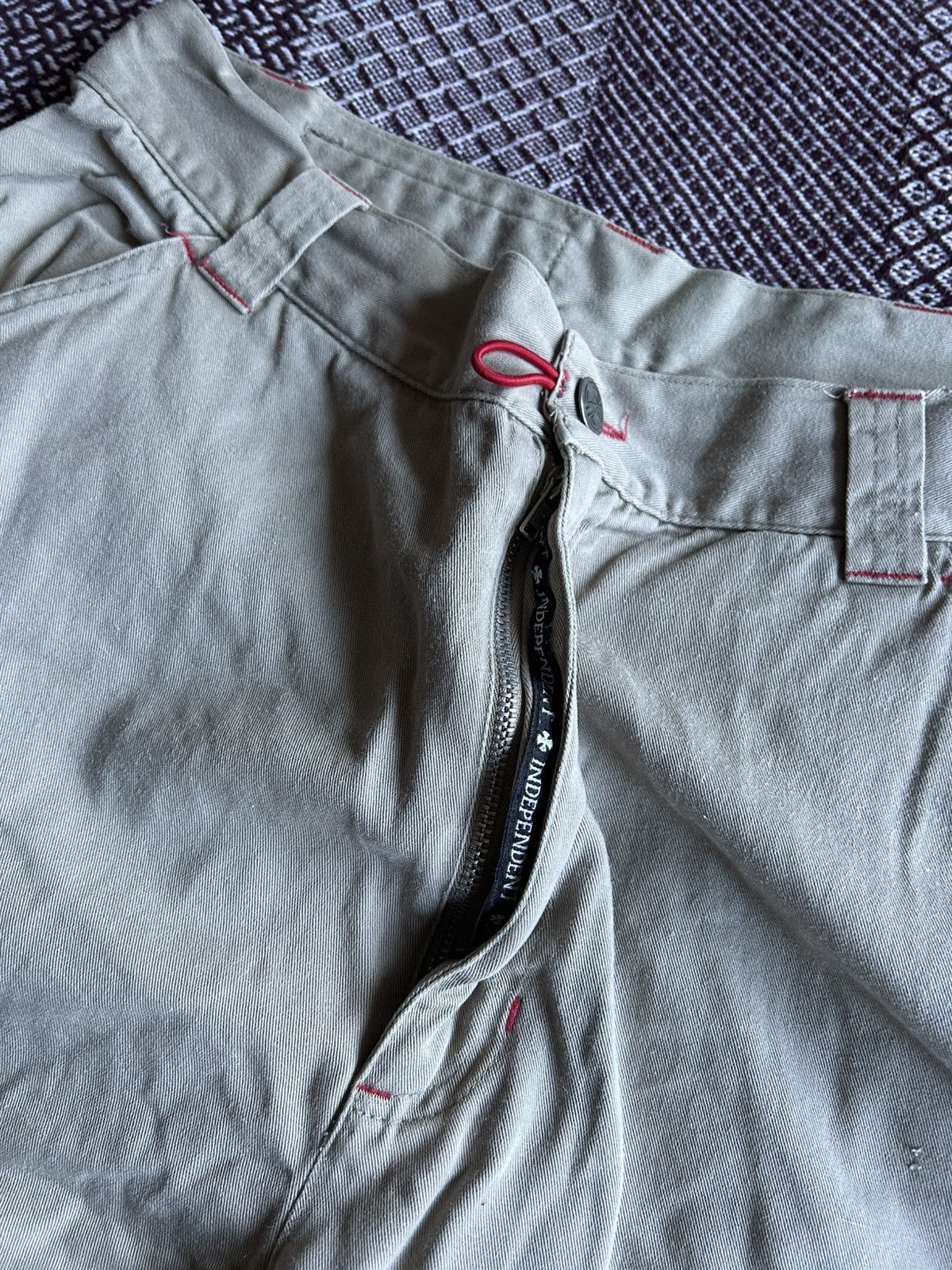 Independent Truck Co. Vintage Independent Beige Rap Shorts Streetwear Style Sz 34 Size US 34 / EU 50 - 7 Thumbnail