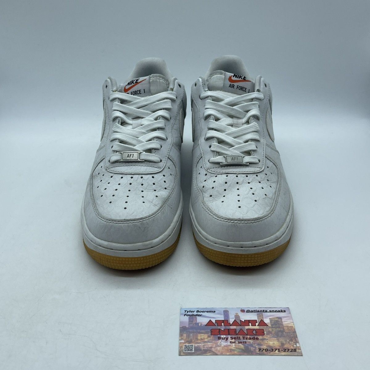 Nike Air Force 1 croco white gum Size US 10 / EU 43 - 2 Thumbnail