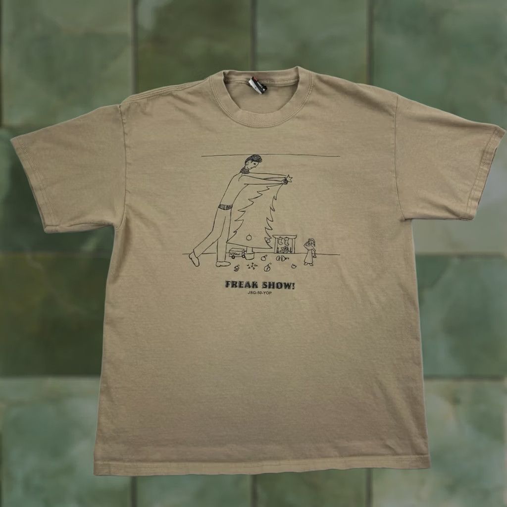 Hanes VINTAGE Hanes T-Shirt Adult Large Christmas Y2K Art Brown Crew Neck Short Sleeve Men’s Size US L / EU 52-54 / 3 - 1 Thumbnail