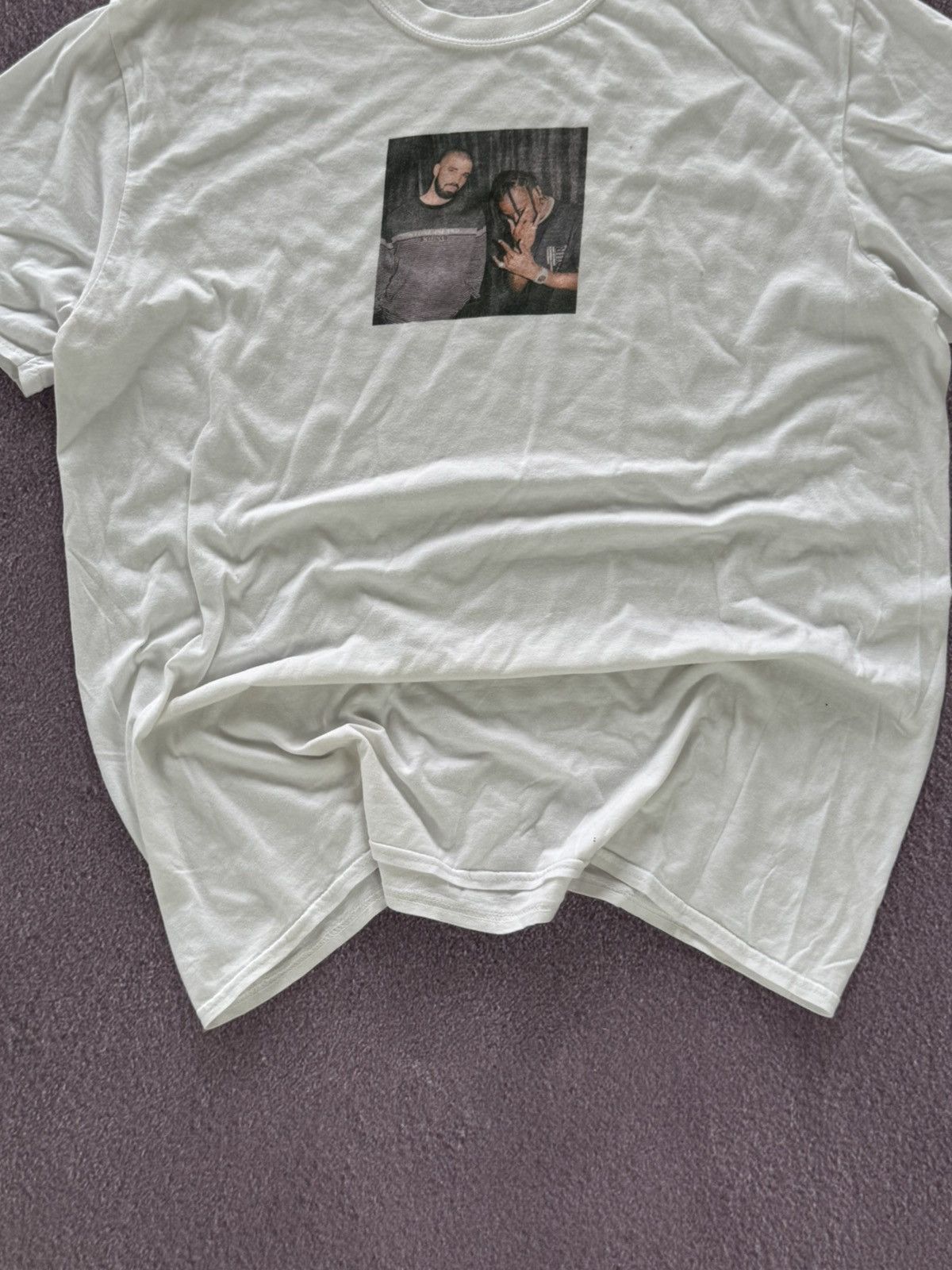 Rap Tees Drake x Travis Scott Graphic Print Y2K Retro T-Shirt Size US L / EU 52-54 / 3 - 3 Thumbnail