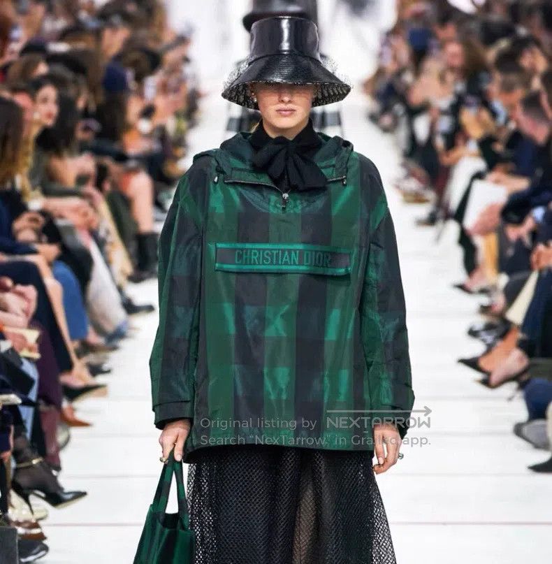 Dior Dior Dark green plaid bee embroidery hooded half-zipper lo Size M / US 6-8 / IT 42-44 - 8 Thumbnail