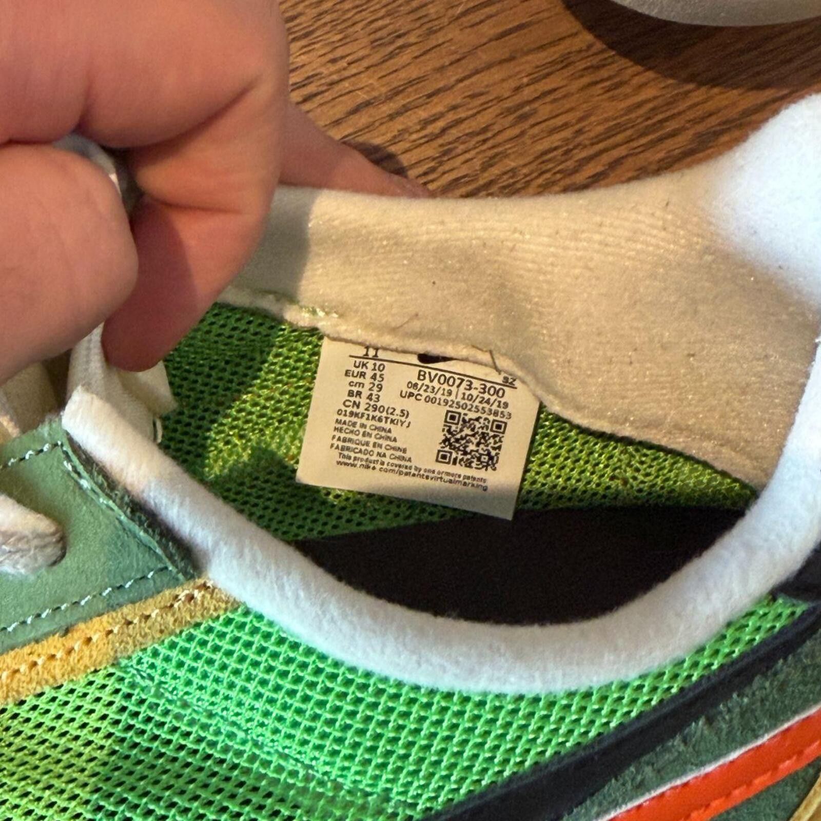 Nike sacai x Nike LD Waffle 'Green Gusto' BV0073-300 Size US 12 / EU 45 - 5 Thumbnail
