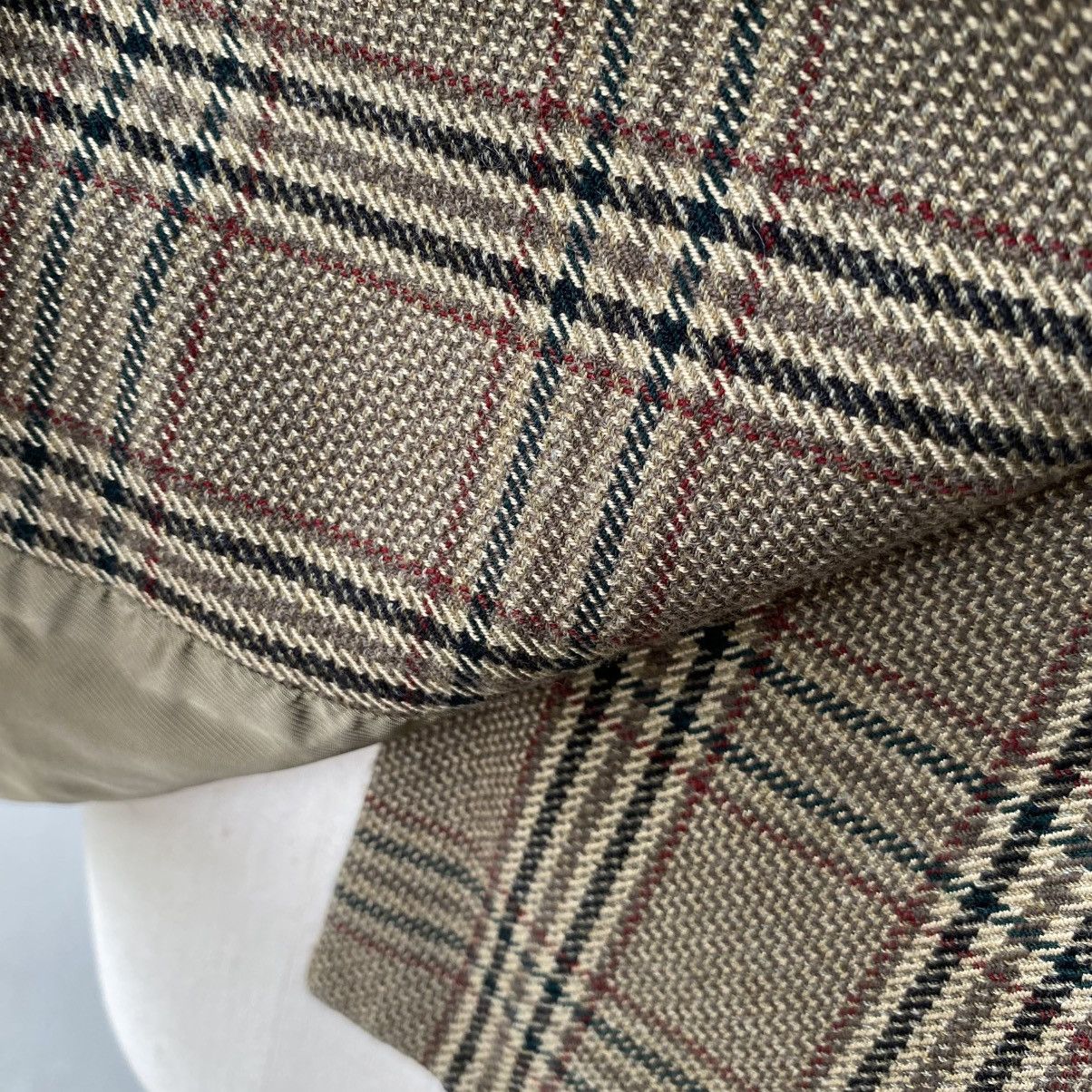 Burberry Burberrys Brown Plaid Double-Breasted Blazer Size L / US 10 / IT 46 - 20 Thumbnail