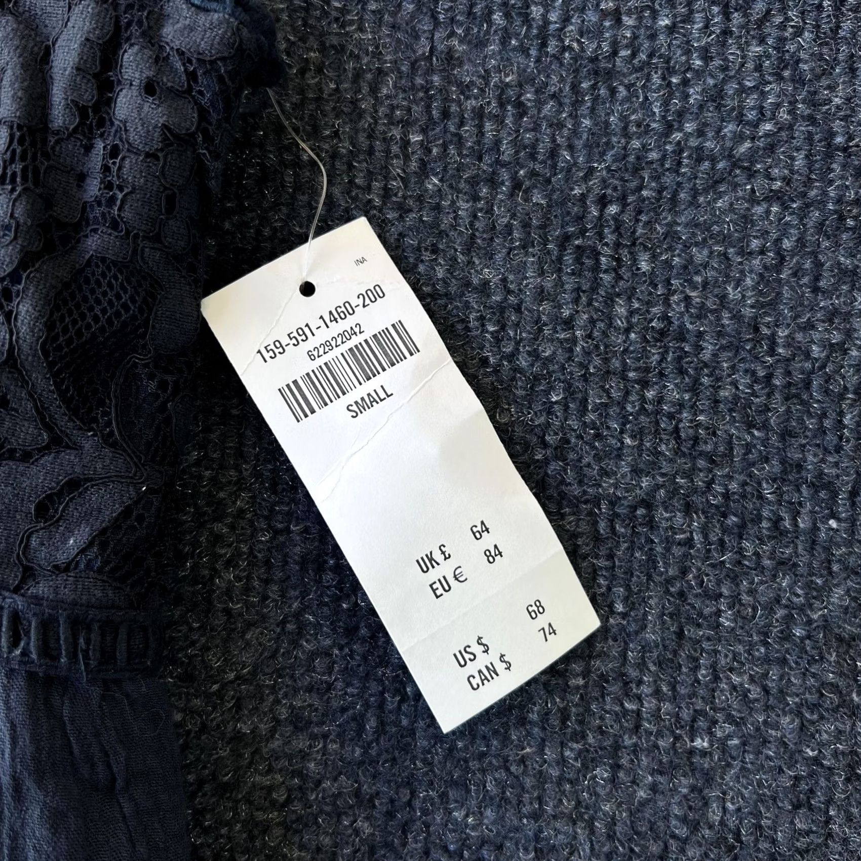 Abercrombie & Fitch Abercrombie & Fitch Dress Womens Small Navy Lace A-Line Sleeveless NWT Keyhole Size S / US 4 / IT 40 - 3 Thumbnail