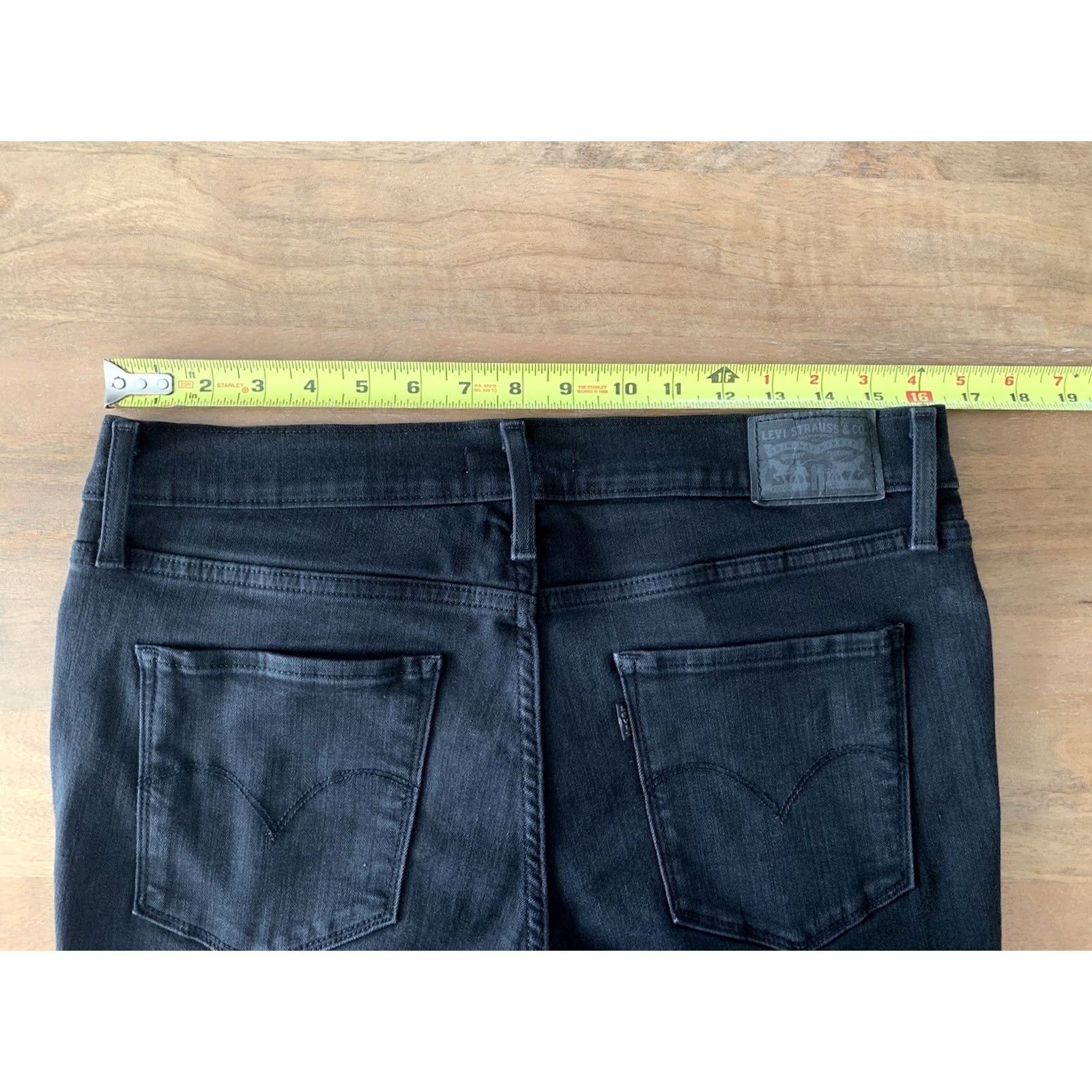 Levi's LEVI’S 720 HIGH RISE SUPER SKINNY Jeans Women Black Distressed Denim Size 32x28 Regular Stretch Pocket 5-Pocket City Size 24" / US 00 / IT 34 - 6 Thumbnail