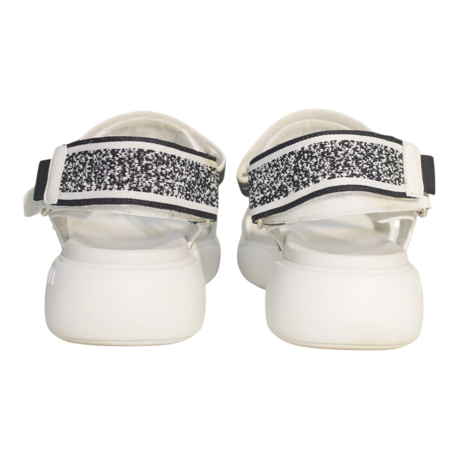 Prada PRADA Cloudbust Logo-Embossed Rubber & Leather Sandals 37.5 Size US 7.5 / IT 37.5 - 2 Thumbnail