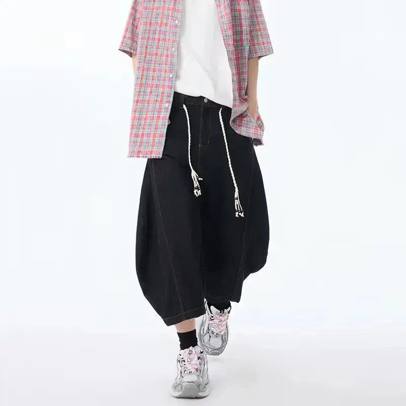 Japanese Brand Retro sports and casual wide leg denim shorts Size US 32 / EU 48 - 5 Thumbnail