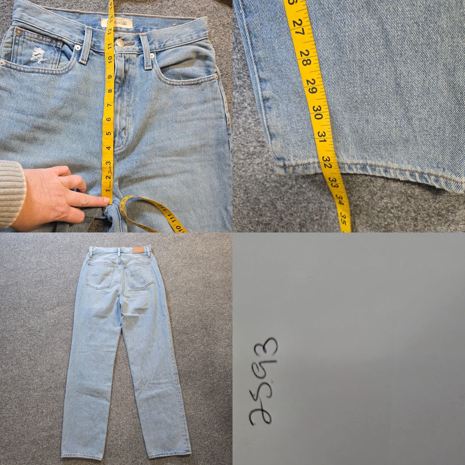 Madewell Madewell Jeans Women Baggy Straight High Rise Distressed Blue 5-Pocket Denim Size 25 90s Womens Size 42" / US 20 - 8 Thumbnail