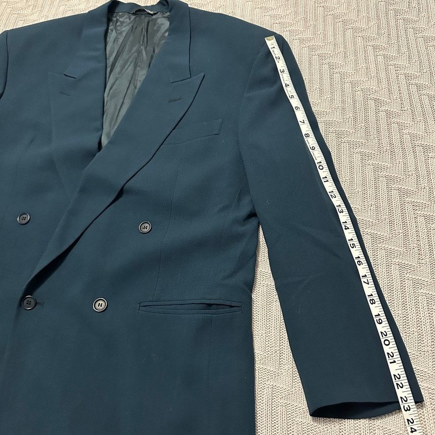 Zanella Zanella navy double breasted blazer size 40R Size 40R - 9 Thumbnail