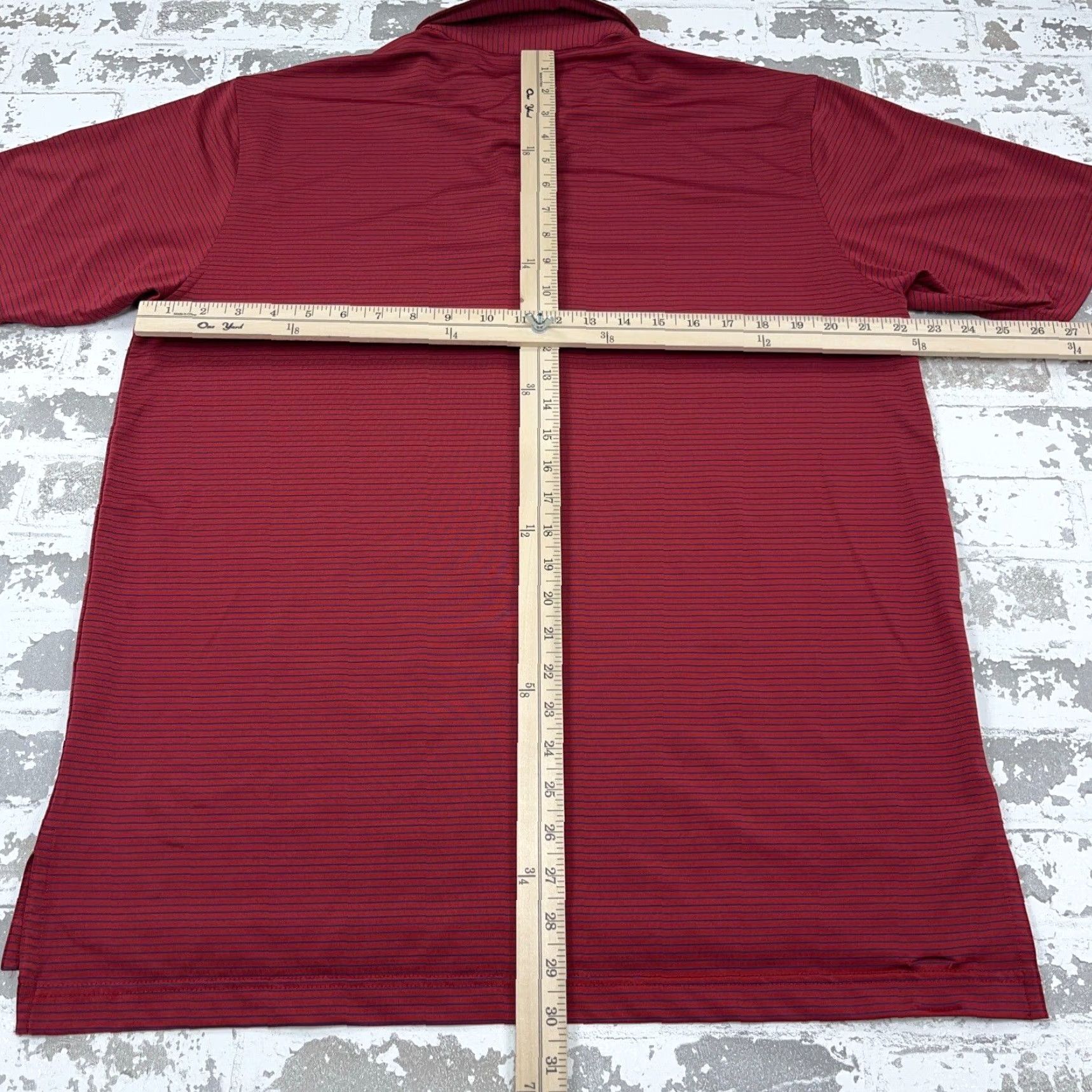 Vintage Turtleson Polo Shirt Men L Red Striped Performance Quick Dry Golf Club Shirt Polo Men's Red Striped Quick Dry Performance Golf Club Size US L / EU 52-54 / 3 - 7 Thumbnail