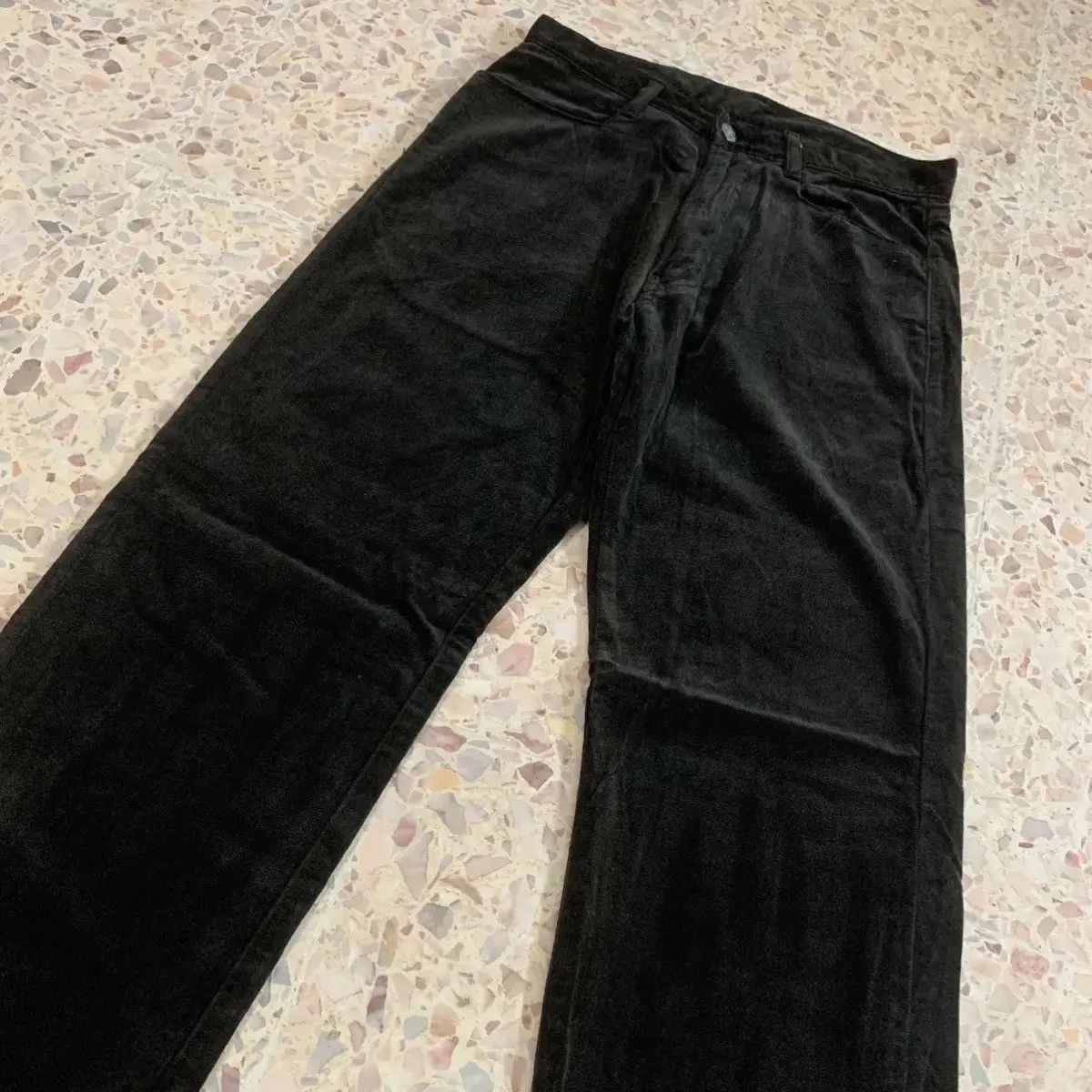 Fiorucci Vintage Fiorucci Black Lot 6213 Cotton Velvet Trousers Pants Size US 26 / EU 42 - 2 Thumbnail