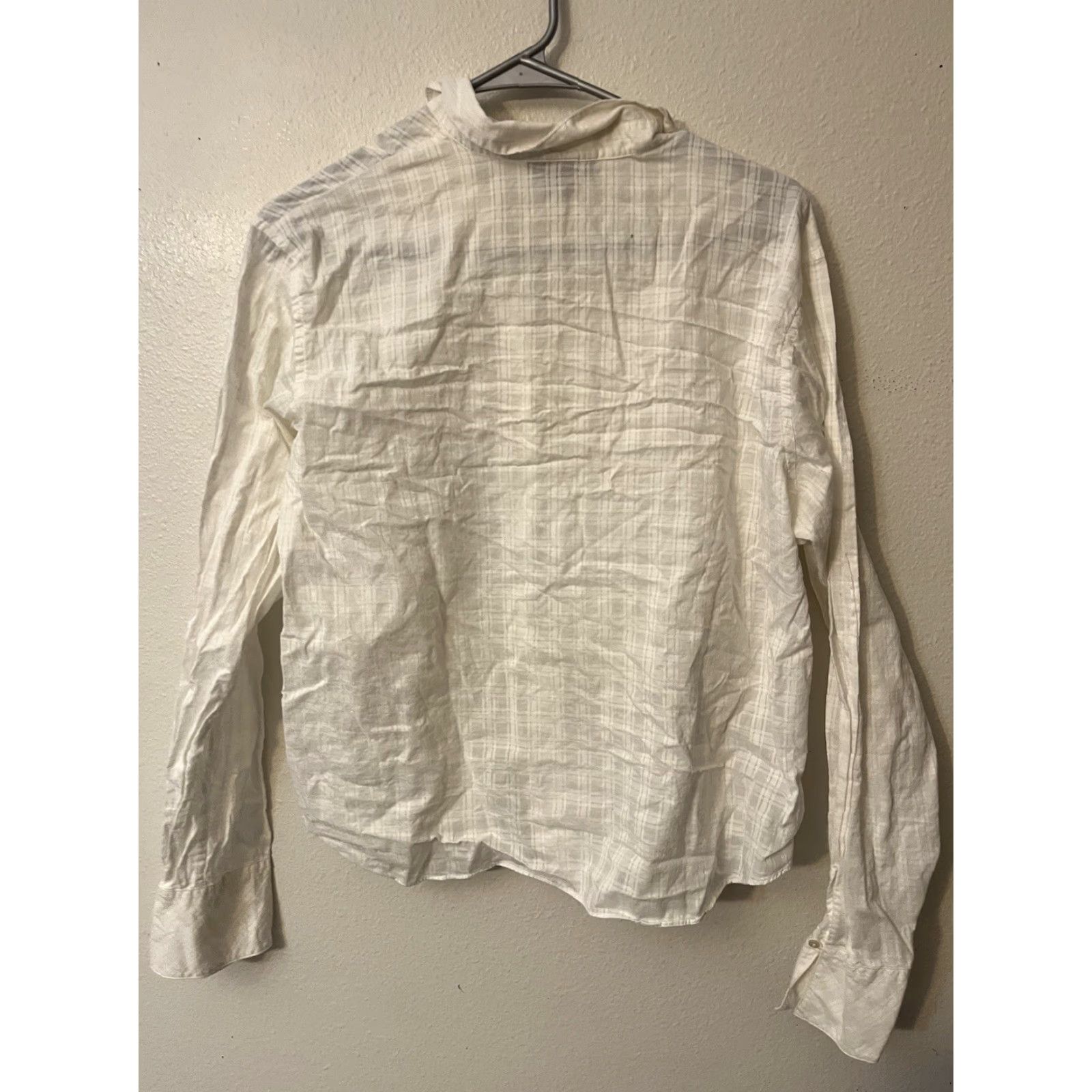Lands' End Lands’ End Women’s Button-Down Shirt White Cotton Vintage 18 Casual Floral Long Sleeve Collared Size XXL / US 16-18 / IT 52-54 - 3 Thumbnail