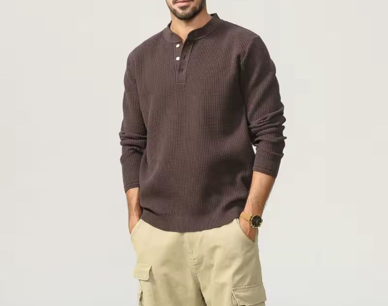 Other Knitted Casual Basic Retro Men’s V-Neck Sweater Pullover Size US M / EU 48-50 / 2 - 2 Thumbnail