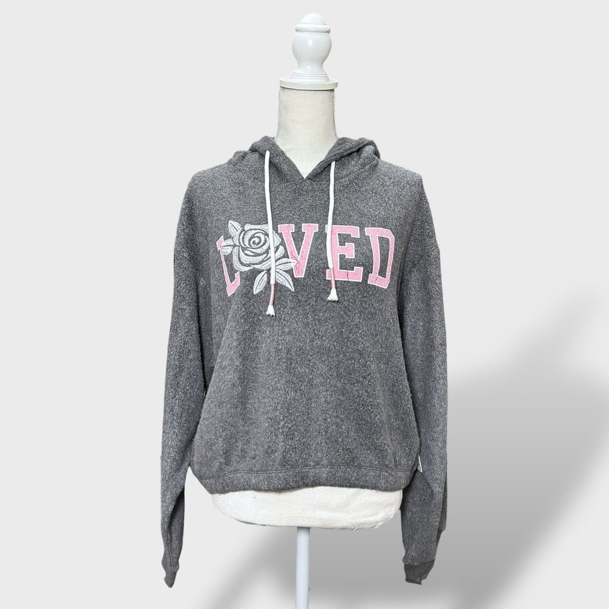 Other PJ Salvage Women’s Gray Pink Embroidered Print Hoodie Sz M Size M / US 6-8 / IT 42-44 - 4 Thumbnail