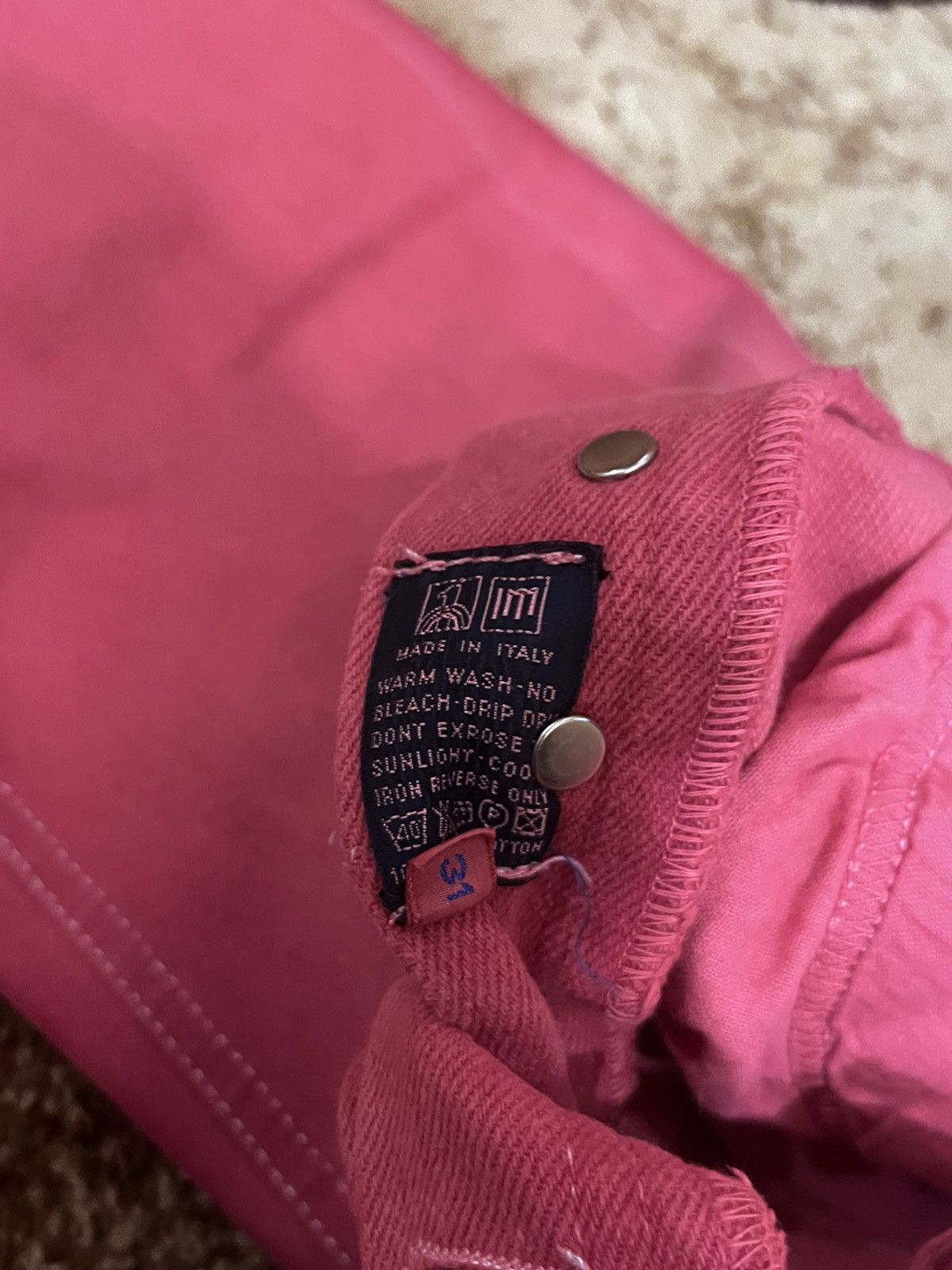 Valentino Valentino Jeans Salmon Red Denim Pants Made in Italy Size US 31 - 4 Thumbnail