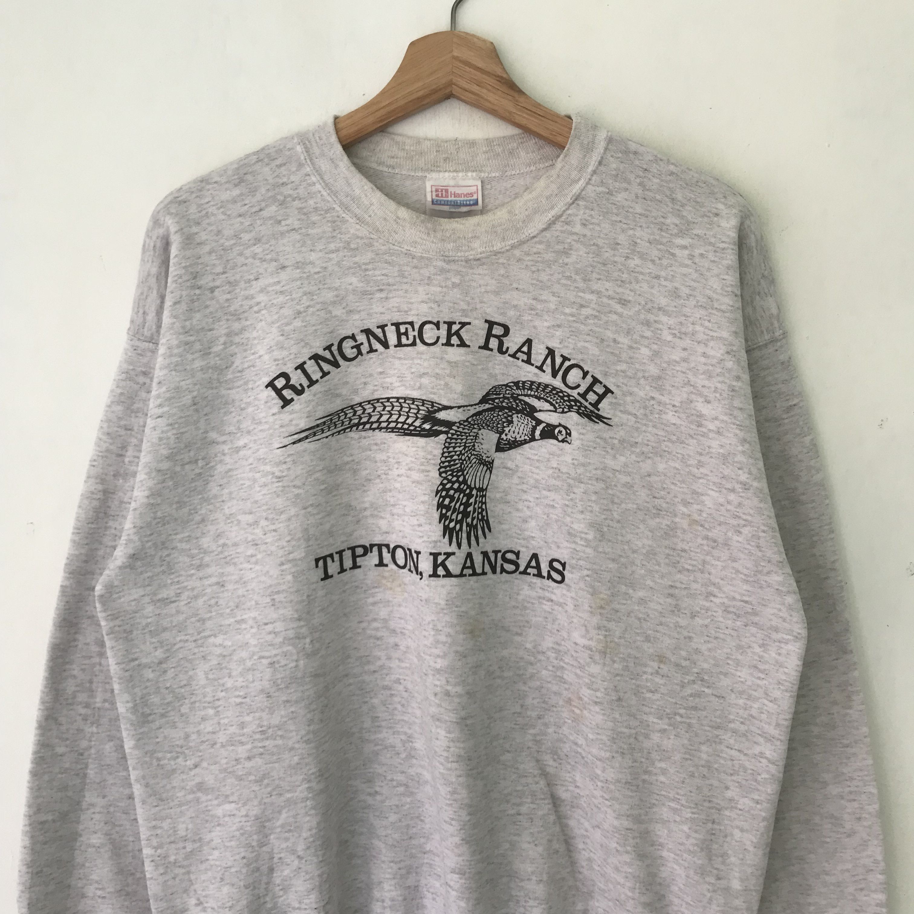 Vintage Vintage Ringneck Ranch Gray Sweatshirt - 598 Size US L / EU 52-54 / 3 - 3 Thumbnail