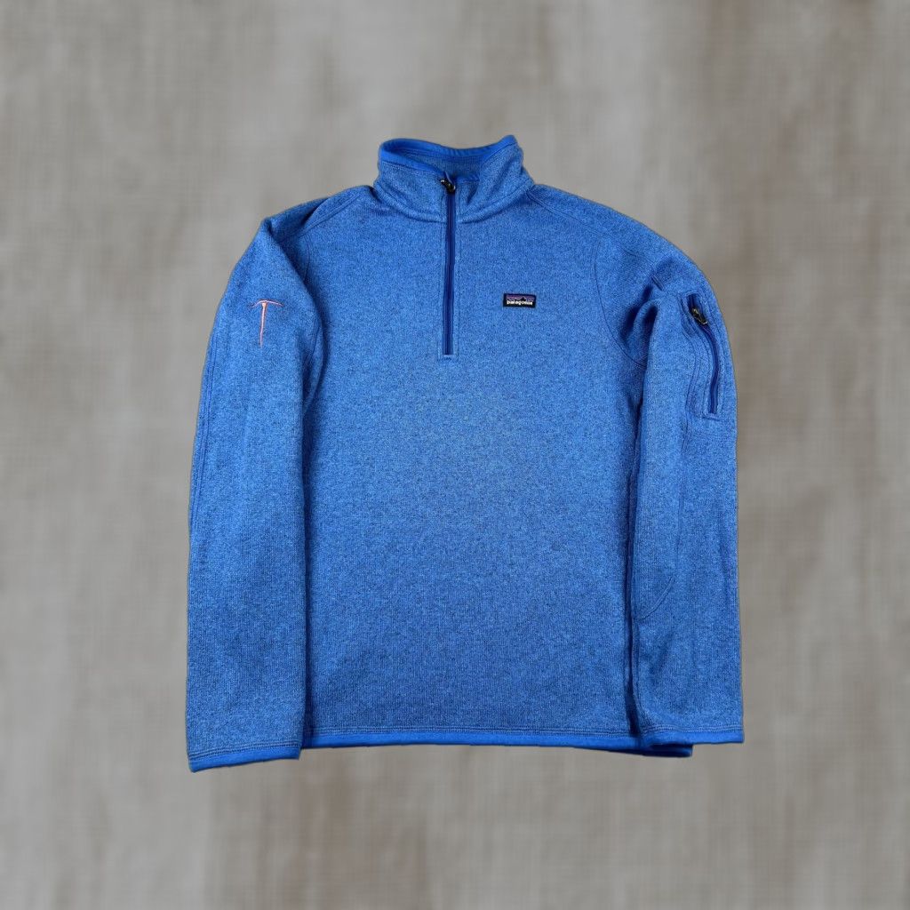 Patagonia Patagonia Womens Small Blue Quarter Zip Fleece Pullover Mock Neck Sweater Size S / US 4 / IT 40 - 1 Thumbnail