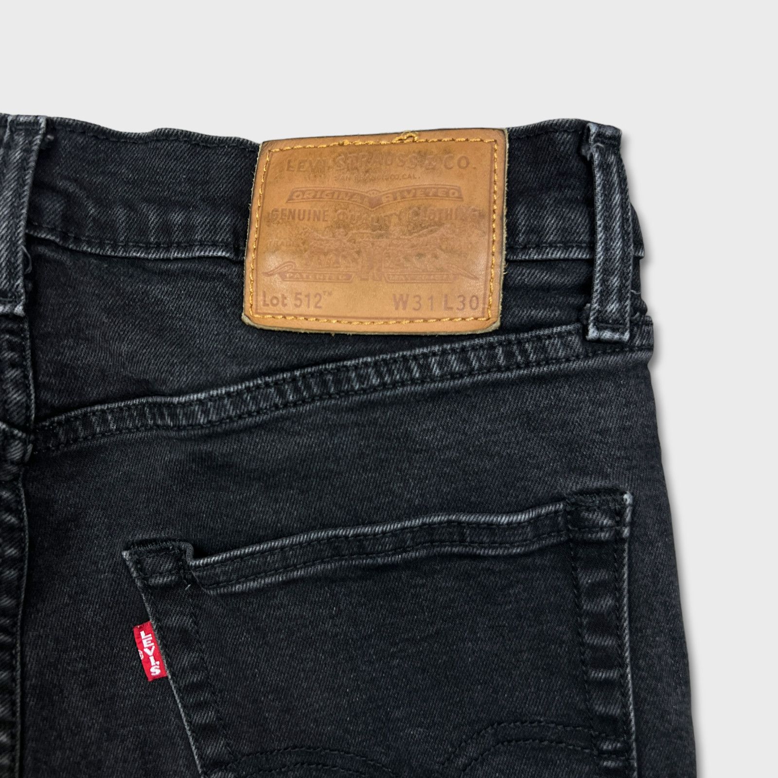 Levi's × Vintage Levi's 512 Jeans 29x27 Slim Taper Dark American Denim Pants Size US 29 - 6 Thumbnail