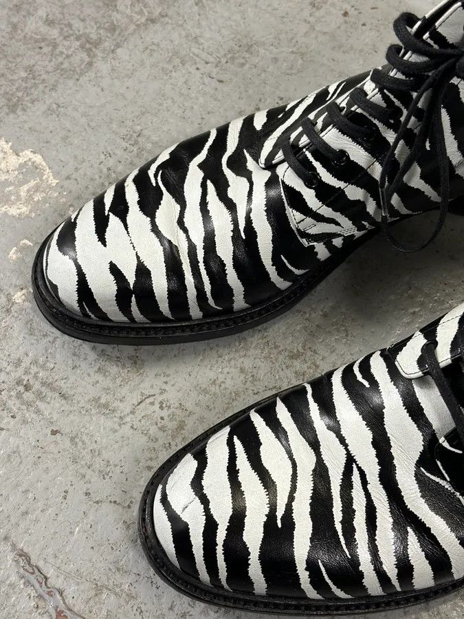 Saint Laurent Paris SS2014 Saint Laurent Black Zebra Leather Boots by Hedi Slimane Size US 8 / EU 41 - 5 Thumbnail