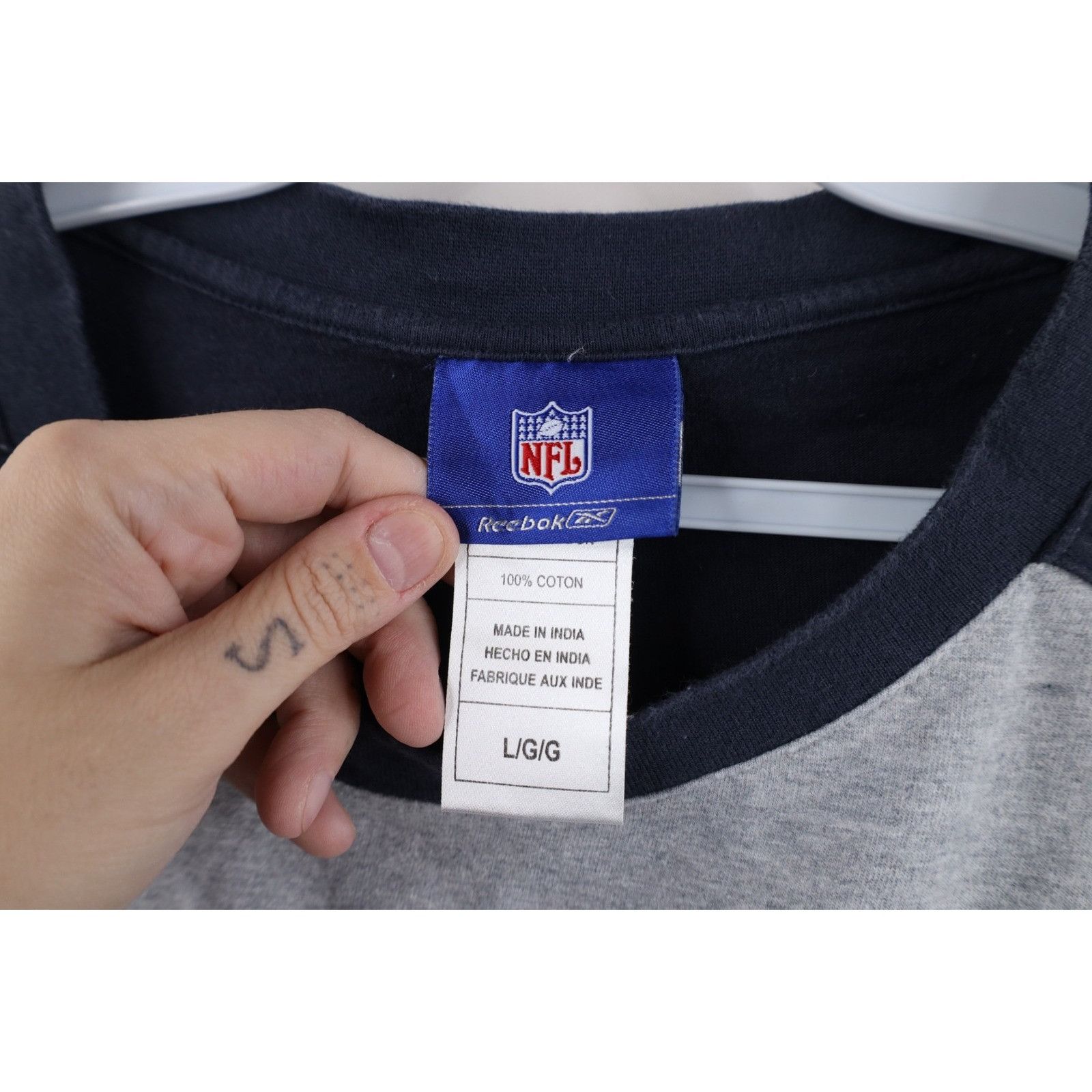 Reebok Vintage Reebok Chicago Bears Football Raglan T-Shirt Size US L / EU 52-54 / 3 - 8 Thumbnail