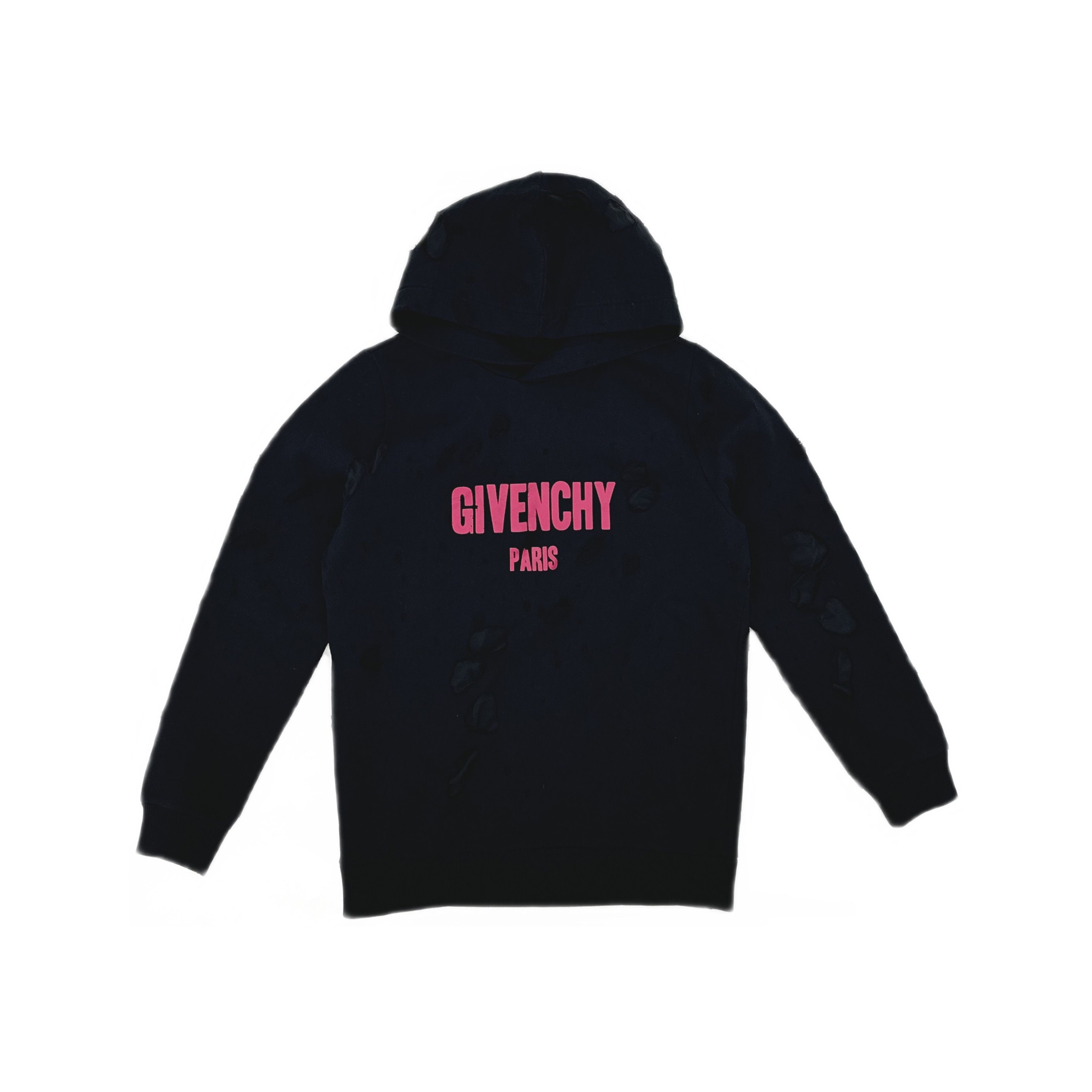 Givenchy Givenchy Pink Logo Distressed Hoodie Size XS Size US XS / EU 42 / 0 - 1 Thumbnail