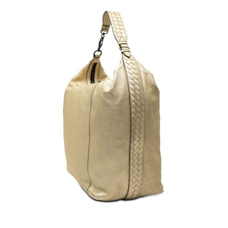 Bottega Veneta Bottega Veneta Leather One Shoulder Bag Gold Size ONE SIZE - 6 Thumbnail