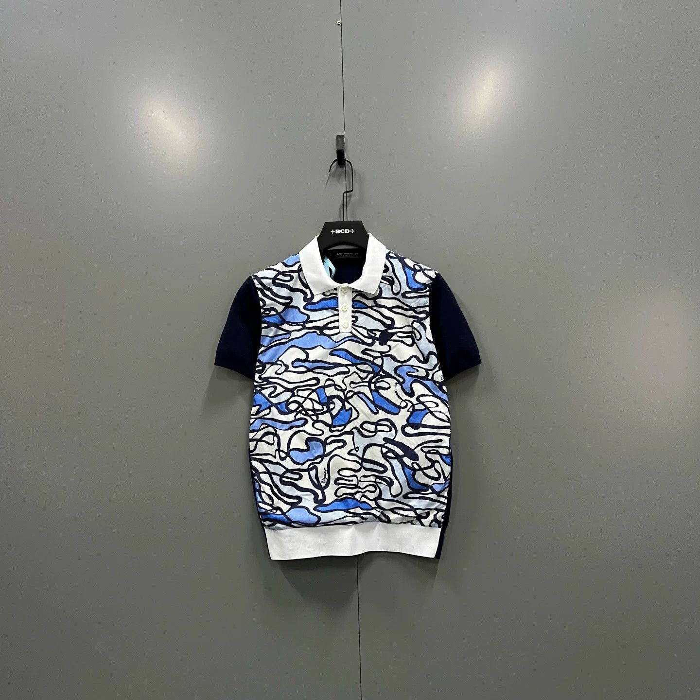 Dsquared2 DSQUARED2 Geometric Pattern Polo Shirt Size US M / EU 48-50 / 2 - 1 Thumbnail